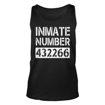 Orange Prisoner Costume Jail Break Outfit Lazy Halloween Unisex Tank Top - Seseable