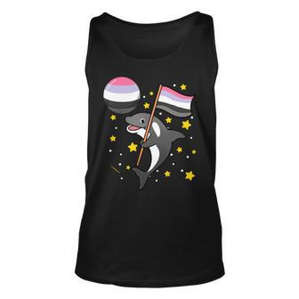 Orca In Space Apressexual Pride Unisex Tank Top | Mazezy