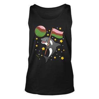 Orca In Space Gynesexual Pride Unisex Tank Top | Mazezy