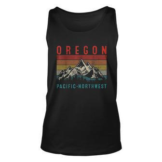 Oregon Vintage Mountains Hiking Pacific Northwest Men Women Tank Top Graphic Print Unisex - Thegiftio UK