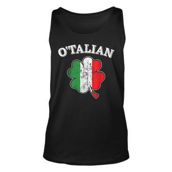 Otalian Shamrock And Italy Flag For Italian St Patricks Day Tank Top | Mazezy