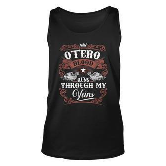 Otero Blood Runs Through My Veins Family Name Vintage Unisex Tank Top - Thegiftio UK