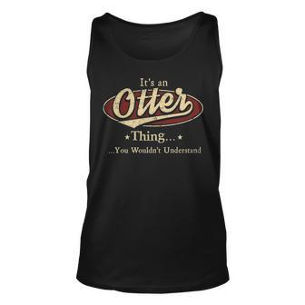 Otter Personalized Name Gifts Name Print S With Name Otter Unisex Tank Top - Seseable