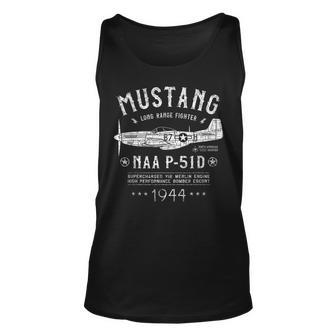 P-51 Mustang North American Aviation Ww2 P51 Fighter Plane Tank Top | Mazezy