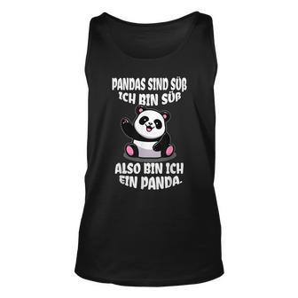 Panda Deko Bär Geschenk Kostüm Damen Süße Geschenke Kleiner Tank Top - Seseable