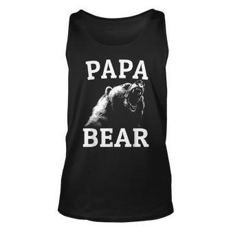 Papa Bear Great Gift For Dad Father Grandpa Gift For Mens Unisex Tank Top | Mazezy
