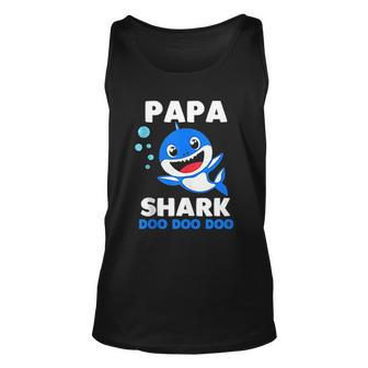 Papa Shark Doo Doo Family Shark Men Women Tank Top Graphic Print Unisex - Thegiftio UK