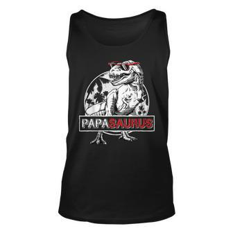Papasaurus T T Rex Papa Saurus Dinosaur Dad Daddy Men Unisex Tank Top | Mazezy