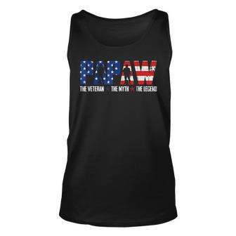 Papaw The Veteran The Myth The Legend American Army Tank Top | Mazezy