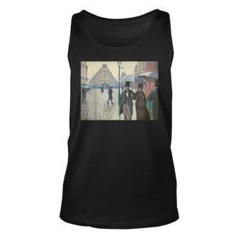 Paris Street Rainy Day Painting Gustave Caillebotte Unisex Tank Top | Mazezy