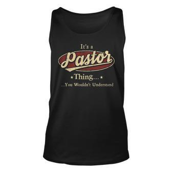 Pastor Personalized Name Gifts Name Print S With Name Pastor Unisex Tank Top - Seseable