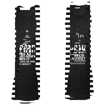 Pastor Powered By Coffee And Holy Spirit V2 Men Women Tank Top Graphic Print Unisex - Thegiftio UK