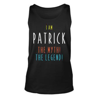 I Am Patrick The Myth The Legend Lustiger Benutzername Tank Top - Seseable