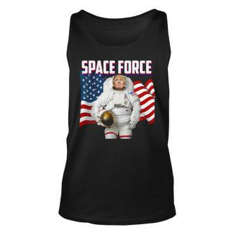 Patriotic Space Force American Flag Donald Trump Unisex Tank Top | Mazezy