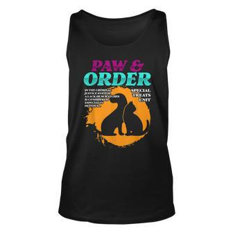 Paw And Order Special Feline Unit Pets Training Animal Lover Unisex Tank Top - Seseable