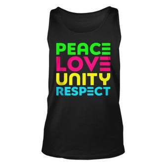 Peace Love Unity Respect - Plur Edm Rave Festival Raver Unisex Tank Top | Mazezy