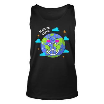 Peace On Earth Day Everyday Hippie Planet Save Environment Unisex Tank Top | Mazezy