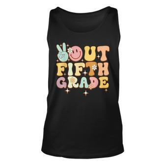 Peace Out Fifth 5Th Grade Class Of 2023 Goodbye 5Th Grade Unisex Tank Top | Mazezy