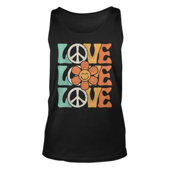 Peace Sign Love 60S 70S Costume 70 Theme Party Groovy Hippie Tank Top | Mazezy