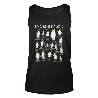 Penguins Of The World Zookeeper Sea Animal Penguin Lovers Unisex Tank Top | Mazezy