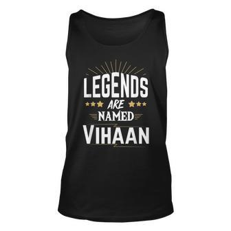 Personalisiertes Legends Are Named Vihaan Unisex TankTop, Sternen-Design - Seseable