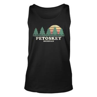 Petoskey Mi Vintage Throwback Retro 70S Design Unisex Tank Top - Seseable