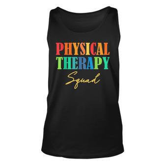 Physical Therapist Apparel - Physical Therapy Squad Unisex Tank Top | Mazezy