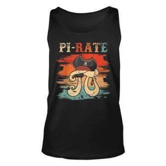 Pi-Rate Pi Day Mathematician Math Geek Pirate Lover Unisex Tank Top - Seseable