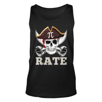 Pi-Rate Pi Day Mathematician Math Geek Pirate Lover Unisex Tank Top - Seseable
