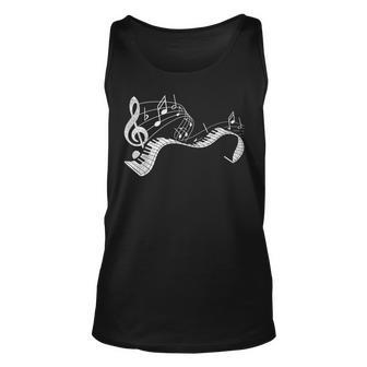 Pianist Music Notes Treble Clef Piano Player Keyboard Piano Tank Top | Mazezy