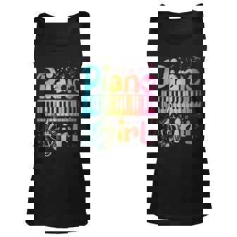Piano Girl Funny Pianist Keyboard Music Notes Piano Lover Unisex Tank Top - Seseable