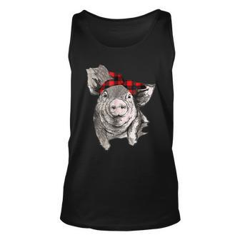 Pig With Bandana Caro Awesome Gift For Holidays Unisex Tank Top | Mazezy