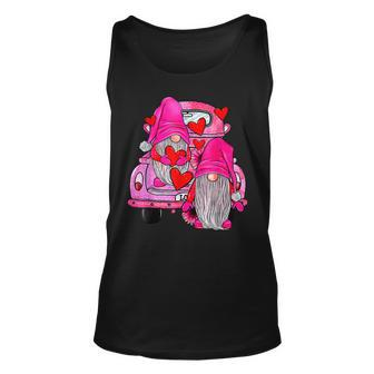 Pink Gnomes Truck Valentines Loads Of Love Western Valentine Unisex Tank Top - Seseable