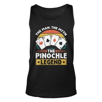 Pinochle Legend Card Game Funny Pinochle Vintage Pinochle Gift For Mens Unisex Tank Top - Thegiftio UK