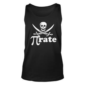Pirate Pi Rate Shirt For Pi Day Math Pirates Tshirt Unisex Tank Top | Mazezy