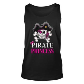 Pirate Princess Funny Crossbones Jolly Roger Flag Unisex Tank Top | Mazezy