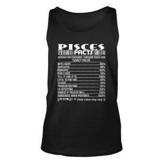 Pisces Facts V2 Men Women Tank Top Graphic Print Unisex - Thegiftio UK