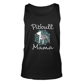 Pitbull Mama Mandala Cute Pit Bull Dog Gift Men Women Tank Top Graphic Print Unisex - Thegiftio UK