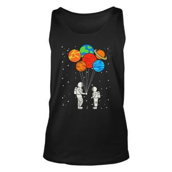 Planet Balloons Astronaut Planets Galaxy Space Outer Unisex Tank Top - Seseable