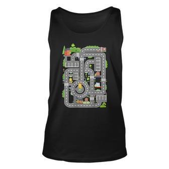Play Cars On Dads Back Funny Kids And Fathers Play Unisex Tank Top - Thegiftio UK