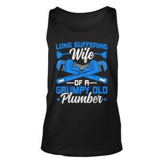 Plumber Wife Plumbing - Funny Wife Of A Grumpy Old Plumber Unisex Tank Top - Thegiftio UK