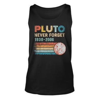 Pluto Never Forget 1930 - 2006 Vintage Funny Lover Gift Unisex Tank Top | Mazezy