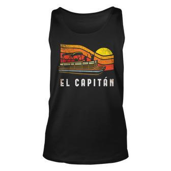 Pontoon Boat Captain El Capitan Unisex Tank Top - Seseable