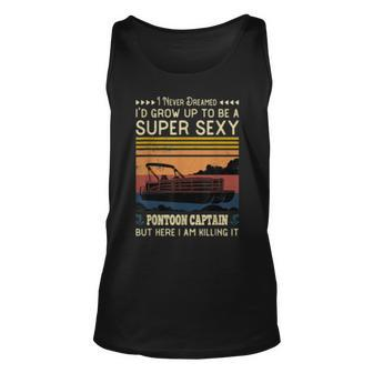 Pontoon Captain Funny Boaters Or Boat Driving Lovers Gift Unisex Tank Top - Seseable