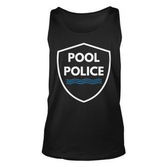 Pool Police Lifeguard Swimming Unisex Tank Top - Seseable