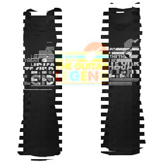 Pop The Man Myth Guitar Legend Guitarist Fathers Day Music Unisex Tank Top - Thegiftio