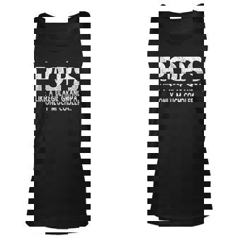 Pops Definition Like Regular Grandpa Only Cooler Funny Unisex Tank Top | Mazezy