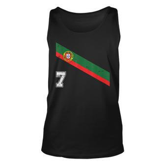 Portugal Soccer Number 7 Portugese Football Sports Lover Fan Tank Top | Mazezy