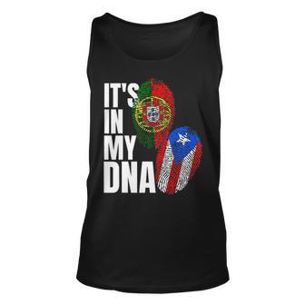 Portuguese Mix Puerto Rican Dna Flag Heritage Gift Unisex Tank Top - Seseable