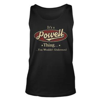Powell Shirt Personalized Name Gifts T Shirt Name Print T Shirts Shirts With Name Powell Men Women Tank Top Graphic Print Unisex - Thegiftio UK